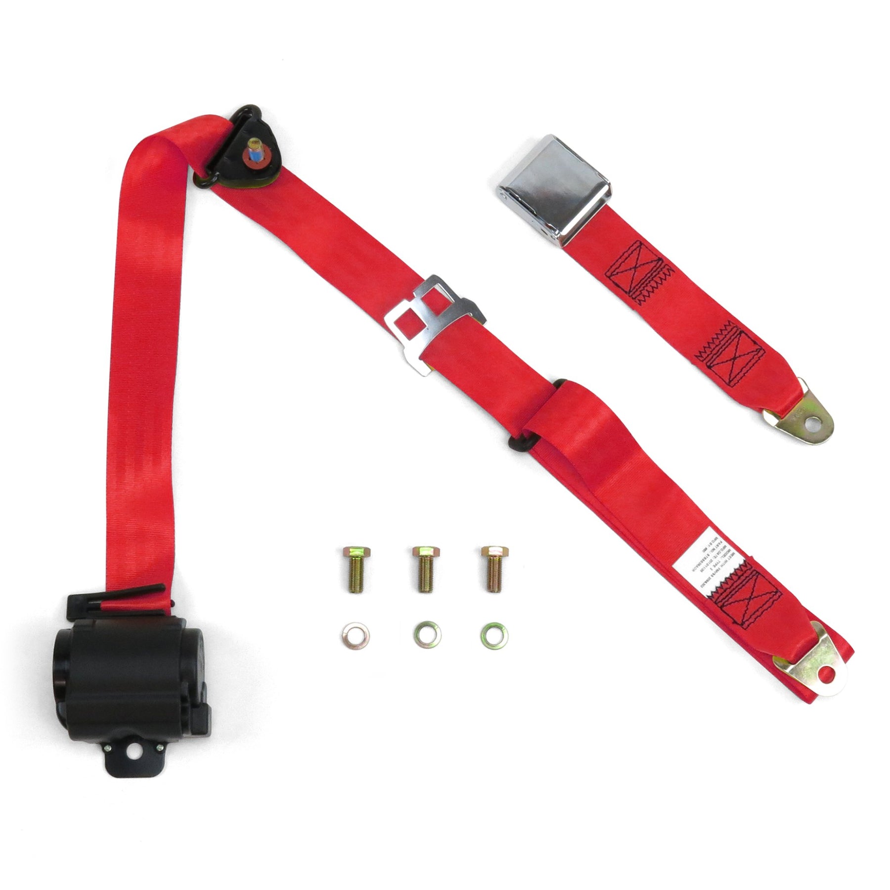 Chevy Impala 1959 - 1960 Airplane 2pt Red Lap Bucket Seat Belt Kit - 2 Chevy Impala 1959 - 1960 Airplane 2pt Red Lap Bucket Seat Belt Kit - 2