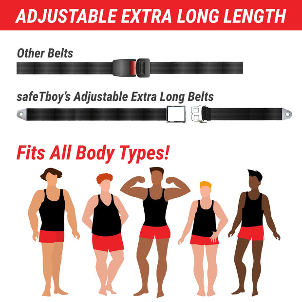 3-Point Retractable Lap & Shoulder Seat Belts