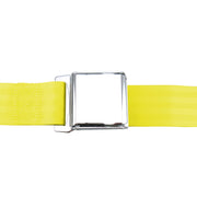 3-Point Retractable Lap & Shoulder Seat Belt - Yellow Airplane Buckle