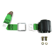 2-Point Retractable Lap Seat Belt - Green Airplane Buckle